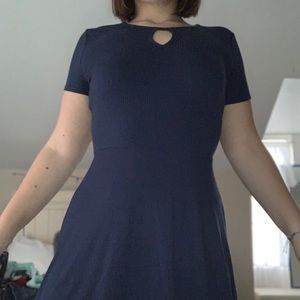 navy blue skater dress